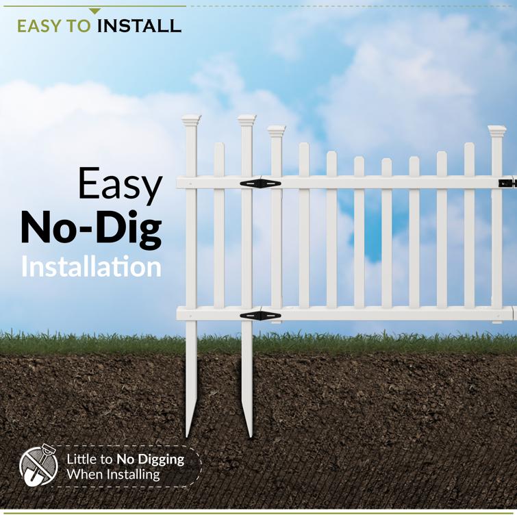 Madison Vinyl Gate Kit with Fence Wings